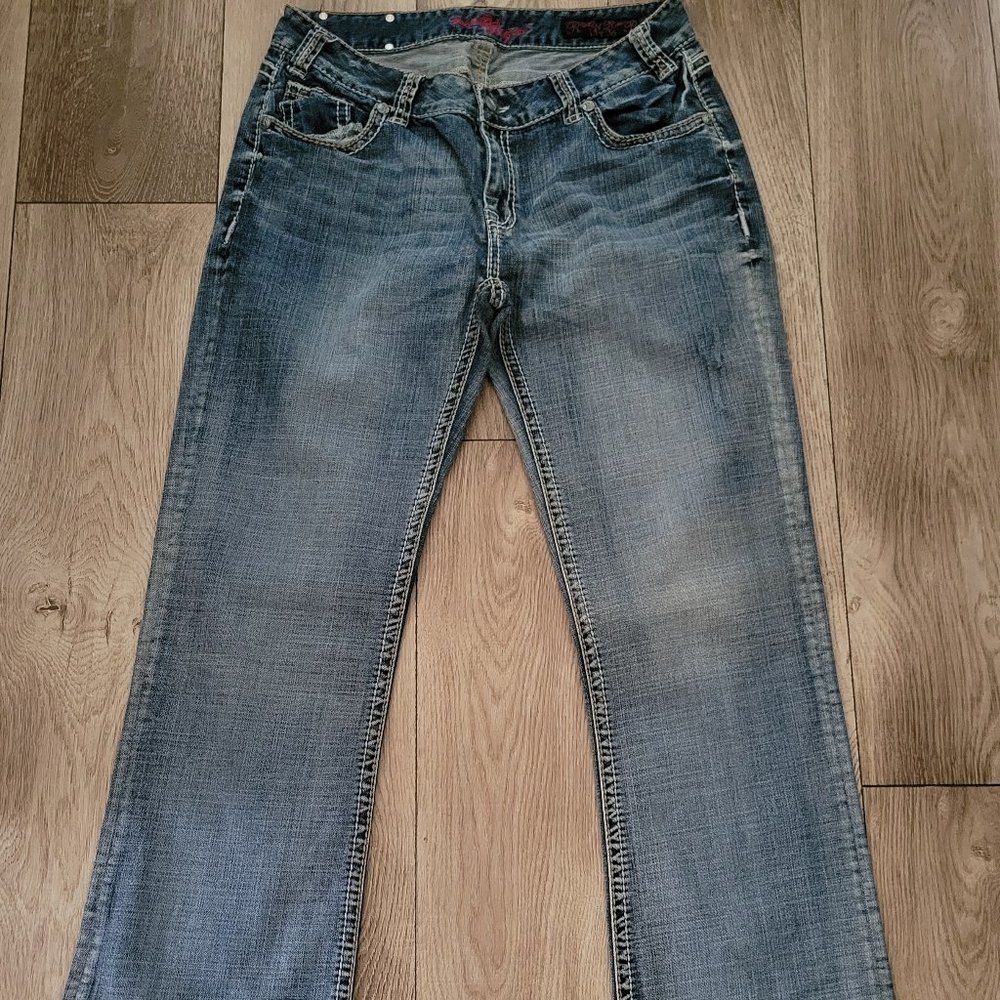 Rock and roll cowgirl boit cut riding jeans